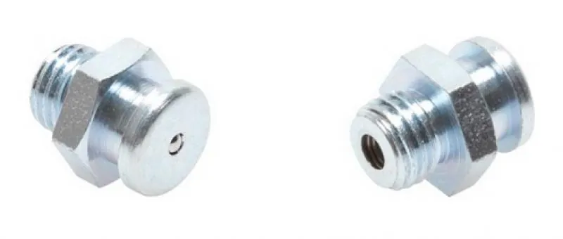 Gerade Flachschmiernippel, Kopfdurchmesser 16 mm, DIN 3404, Edelstahl (1.4305)